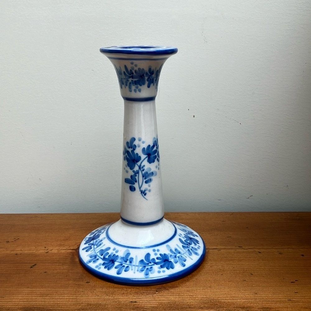 Vintage Viuva Lamego Ceramic Candlestick